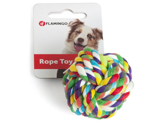 Фото - игрушки Flamingo COTTON BALL игрушка для собак мяч плетеный