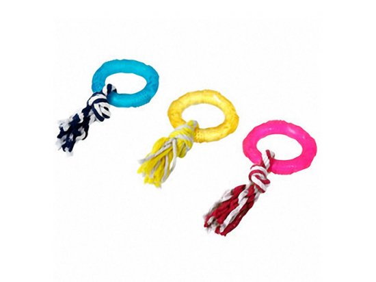 Фото - іграшки Flamingo GOOD4FUN RING WITH ROPE іграшка для собак, кільце з мотузкою