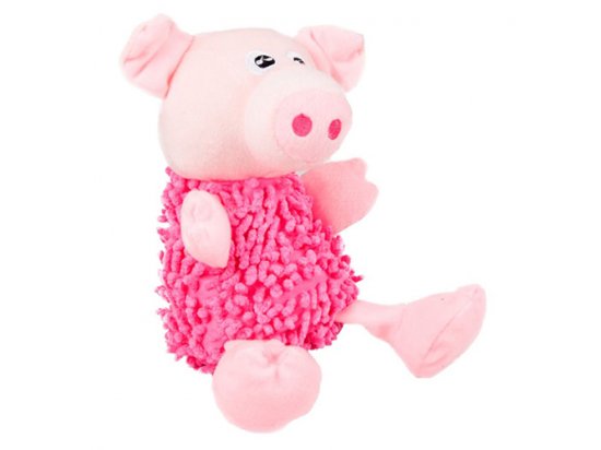 Фото - игрушки Flamingo SHAGGY PIG мягкая игрушка для собак, плюшевый поросенок