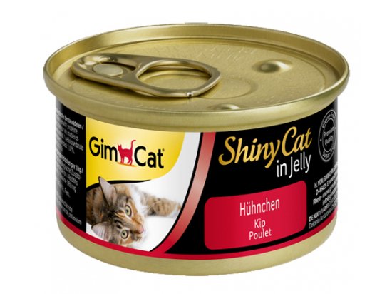 Фото - влажный корм (консервы) Gimcat Shiny Cat in jelly (КУРИЦА В ЖЕЛЕ) консервы для кошек