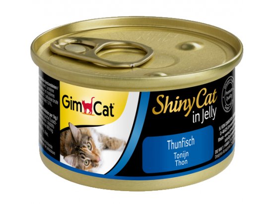 Фото - влажный корм (консервы) Gimcat Shiny Cat in jelly (ТУНЕЦ В ЖЕЛЕ) консервы для кошек