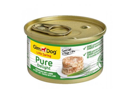 Фото - влажный корм (консервы) Gimdog Pure Delight CHICKEN & LAMB (КУРИЦА И ЯГНЕНОК) консервы для собак