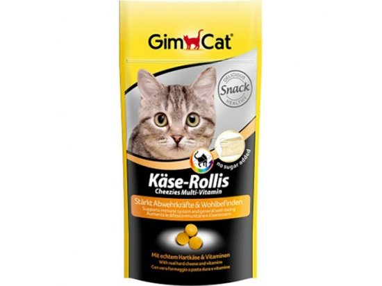 Фото - ласощі Gimcat KASE ROLLIES (СИРНІ РОЛИКИ) вітамінні ласощі для котів