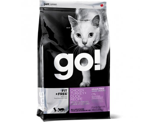Фото - сухой корм GO! FIT + FREE 4 MEAT корм для кошек и котят С КУРИЦЕЙ, ИНДЕЙКОЙ, УТКОЙ и ЛОСОСЕМ