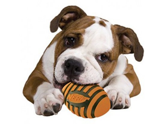 Фото - іграшки Hagen NERF DOG Spiral Squeak Football Іграшка у формі м'яча для регбі, 8,5 см