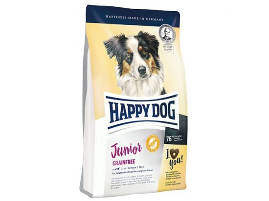 Фото - сухий корм Happy Dog JUNIOR GRAINFREE корм беззерновий для цуценят з 7 до 18 місяців, Птиця і ягня