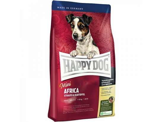 Фото - сухой корм Happy Dog MINI AFRICA (МИНИ АФРИКА) корм для собак мелких пород с чувствительным пищеварением