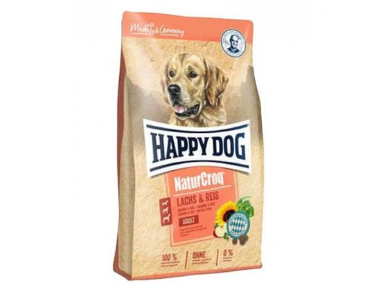 Фото - сухий корм Happy Dog NATUR CROQ LACHS & REIS корм для дорослих собак (ЛОСОСЬ та РИС), 11 кг