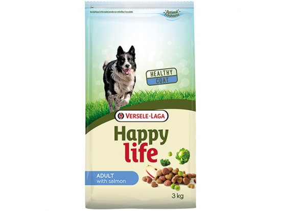 Фото - сухий корм Happy Life ADULT SALMON корм для собак усіх порід ЛОСОСЬ