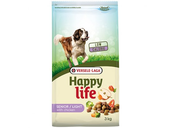 Фото - сухий корм Happy Life SENIOR LIGHT CHICKEN корм для літніх собак із зайвою вагою КУРКА