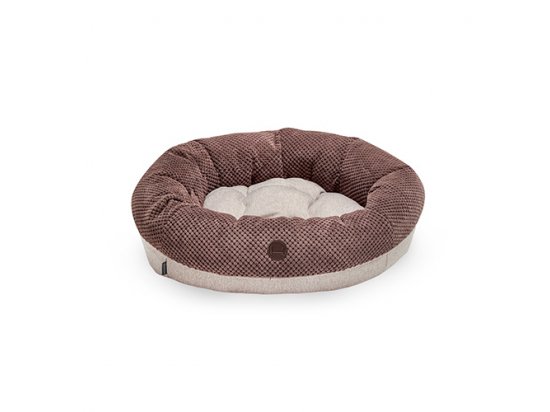 Фото - лежаки, матрасы, коврики и домики Harley & Cho BAGEL BROWN лежак для собак и кошек овальный, вельвет, коричневый