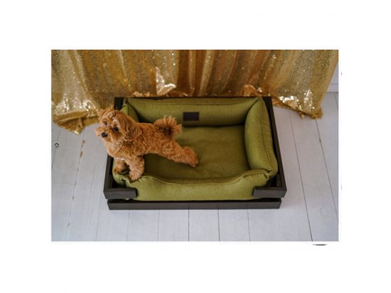 Фото - лежаки, матраси, килимки та будиночки Harley & Cho DREAMER WOOD лежак з каркасом із натурального дерева (рогожка)
