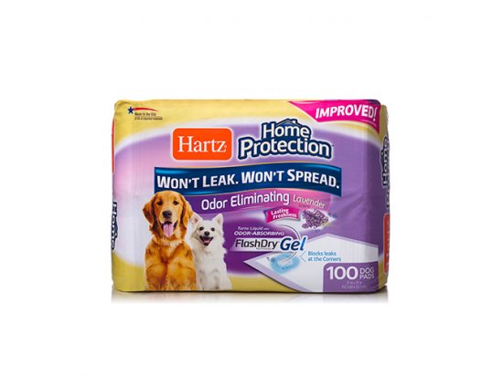 Hartz (Хартц) HOME PROTECTION ODOR ELIMINATING пеленки для собак с запахом лаванды, 53х53см - 2 фото
