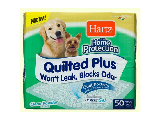 Фото - пеленки Hartz HOME PROTECTION QUILTED PLUS Супервпитывающие стеганные пеленки для собак с ароматом пудры
