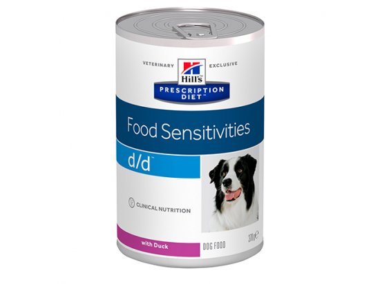 Фото - ветеринарні корми Hill's Prescription Diet d/d Food Sensitivities Duck лікувальні консерви для собак з чутливим травленням та захворюваннями шкіри, КАЧКА