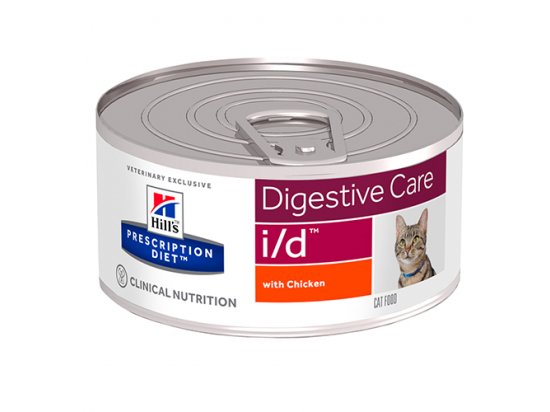Фото - влажный корм (консервы) Hill's Prescription Diet i/d Digestive Care лечебные консервы для кошек при заболевании ЖКТ, панкреатите, КУРИЦА