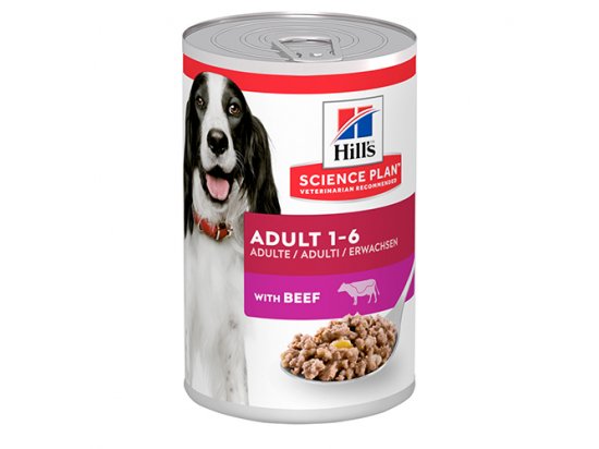 Фото - влажный корм (консервы) Hill's Science Plan BEEF консервы для взрослых собак ГОВЯДИНА, 370 г