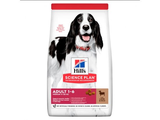 Hill's Science Plan Fitness ADULT MEDIUM корм для собак средних пород С ЯГНЕНКОМ И РИСОМ