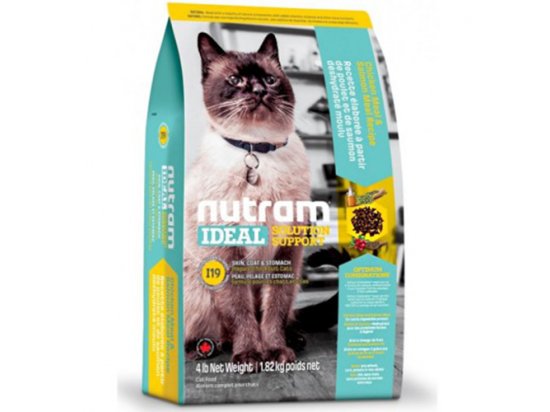 Фото - сухий корм Nutram I19 Ideal Support SENSITIVE COAT, SKIN, STOMACH (СЕНСИТИВ) корм для чутливих кішок