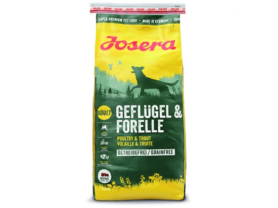 Фото - сухой корм Josera GEFLÜGEL & FORELLE (ПТИЦА И ФОРЕЛЬ) сухой беззерновой корм для собак