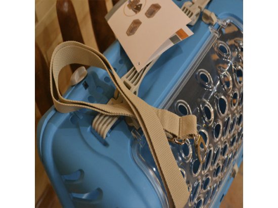 Фото - переноски, сумки, рюкзаки MP Bergamo P-BAG переноска для животных ДВЕРЬ ПЛАСТИК, синий