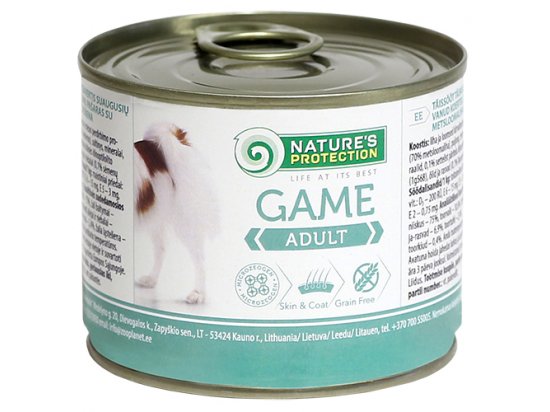 Фото - вологий корм (консерви) Natures Protection (Нейчез Протекшин) ADULT GAME (ЕДАЛТ ДИЧИНА) консерва для собак