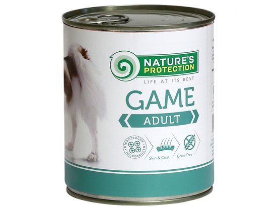 Фото - влажный корм (консервы) Natures Protection (Нейчез Протекшин) ADULT GAME (ЭДАЛТ ДИЧЬ) консерва для собак