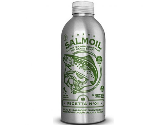 Фото - харчові добавки Necon Salmoil Ricetta №1 Kidney wellness олія лосося для здоров'я нирок кішок та собак