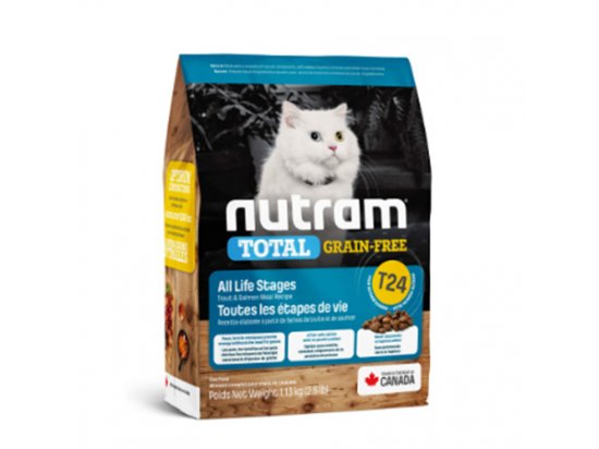 Фото - сухой корм Nutram T24 Total Grain-Free SALMON & TROUT (ЛОСОСЬ И ФОРЕЛЬ) беззерновой корм для кошек