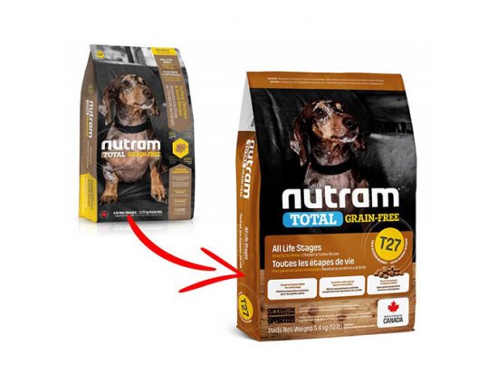 Фото - сухой корм Nutram T27 Total Grain-Free TURKEY, CHICKEN & DUCK SMALL BREED беззерновой корм для собак малых пород