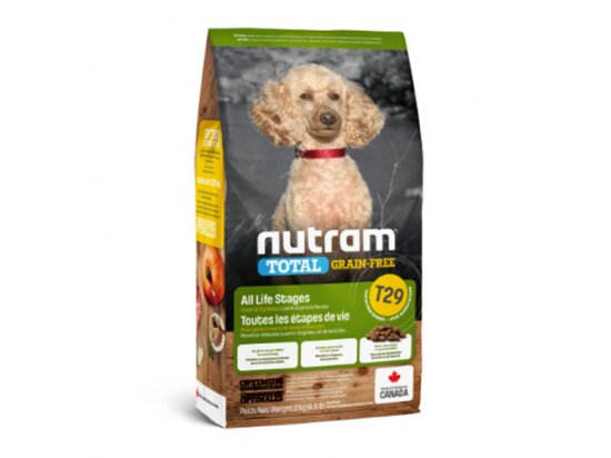 Фото - сухой корм Nutram T29 Total Grain-Free LAMB & LENTILS SMALL BREED (ЯГНЕНОК И ЧЕЧЕВИЦА) беззерновой корм для собак малых пород
