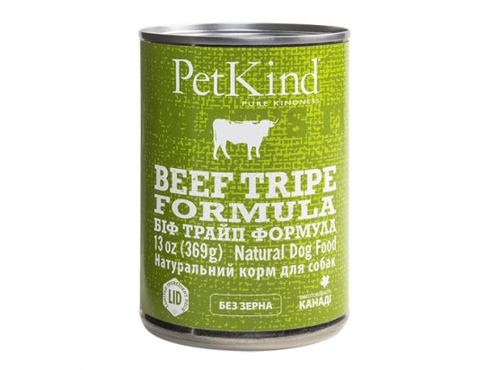 Фото - вологий корм (консерви) PetKind BEEF TRIPE FORMULA консерви для собак З яловичиною та РУБЦЕМ