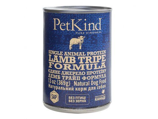 Фото - вологий корм (консерви) PetKind LAMB TRIPE SINGLE FORMULA консерви для собак З ЯГНЯМ і ОВЕЧИМ РУБЦЕМ
