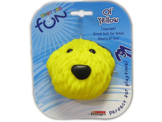 Petstages (Петстейджес) Ol Yellow - Желтая собака - Виниловая игрушка для собак, диаметр 8 см  - 2 фото