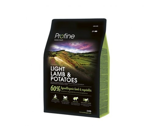 Фото - сухой корм Profine LIGHT LAMB & POTATOES корм для собак с лишним весом с ягненком и картофелем