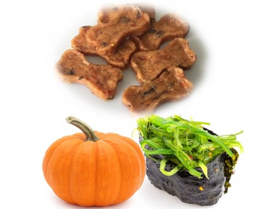 Фото - ласощі Gimdog Superfood мясные косточки для собак Курица с тыквой и морскими водорослями
