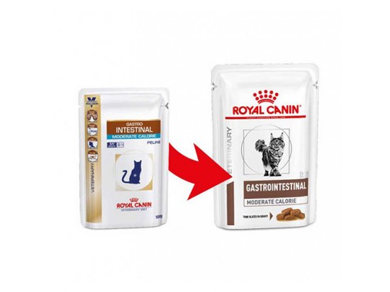 Фото - ветеринарные корма Royal Canin GASTRO INTESTINAL MODERATE CALORIE лечебные консервы для кошек