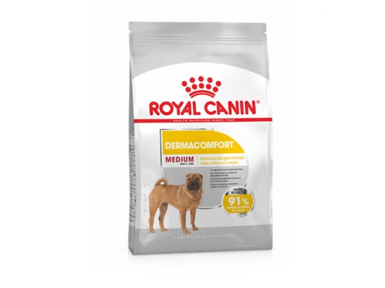 Фото - сухой корм Royal Canin MEDIUM DERMACOMFORT корм для собак с чувствительной кожей (от 11 до 25 кг)
