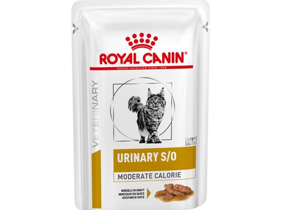 Фото - ветеринарные корма Royal Canin URINARY S/O MODERATE CALORIE лечебные консервы для лечения мочекаменной болезни кошек