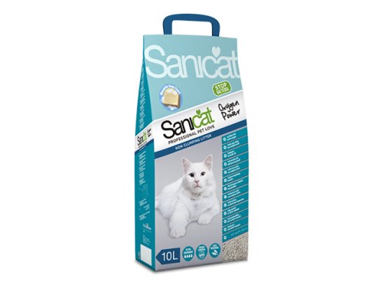 Фото - наполнители Sanicat (Саникет) Oxygen Power - Комкующийся наполнитель для кошачьего туалета - сила кислорода 10 л