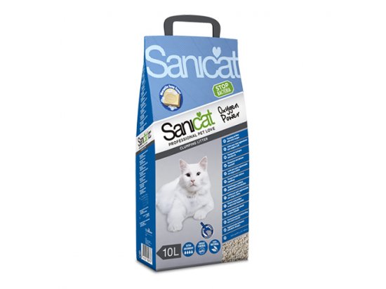 Фото - наполнители Sanicat OXYGEN POWER CLUMPING комкующийся наполнитель для кошек, активный кислород, 10 л