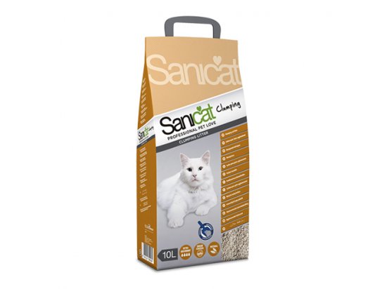 Фото - наполнители Sanicat (Саникет) Professional Clumping - комкующийся наполнитель для кошачьих туалетов, 10 л