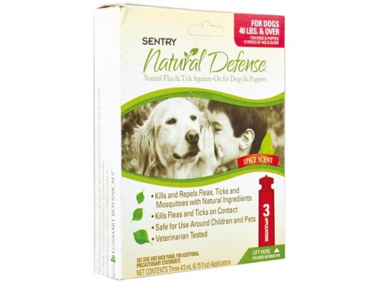 SENTRY Natural Defense НАТУРАЛЬНАЯ ЗАЩИТА - Капли от блох и клещей для собак - 3 фото