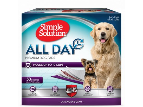 Фото - пелюшки Simple Solution ALL DAY PREMIUM DOG PADS пелюшки з ароматом лаванди