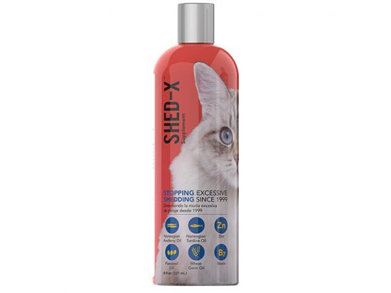 SynergyLabs® SHED-X CAT ШЕД-ИКС добавка для шерсти против линьки для котов 237 мл