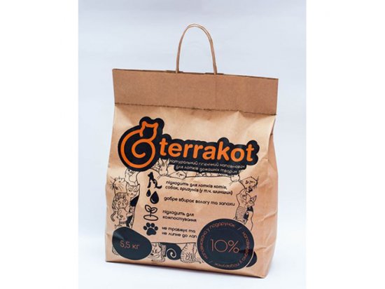 Фото - наполнители и подстилки TerraKot натуральный наполнитель для лотков для животных