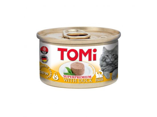 Фото - влажный корм (консервы) Tomi DUCK консервы для кошек, мусс УТКА
