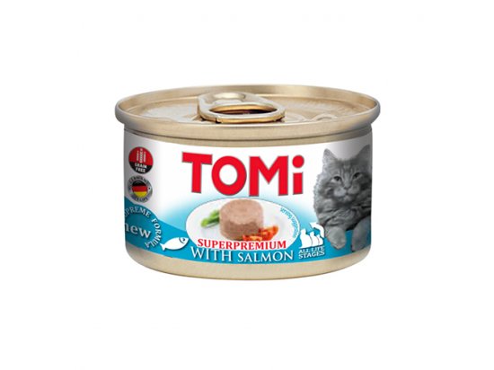 Фото - влажный корм (консервы) Tomi SALMON консервы для кошек, мусс ЛОСОСЬ