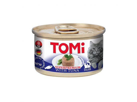 Фото - вологий корм (консерви) Tomi TUNA консерви для кішок, мус Тунець