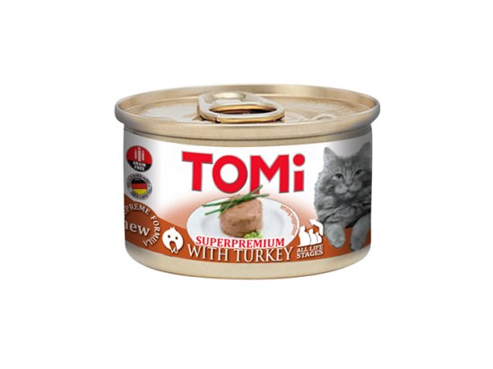 Фото - вологий корм (консерви) Tomi TURKEY консерви для кішок, мус Індичка
